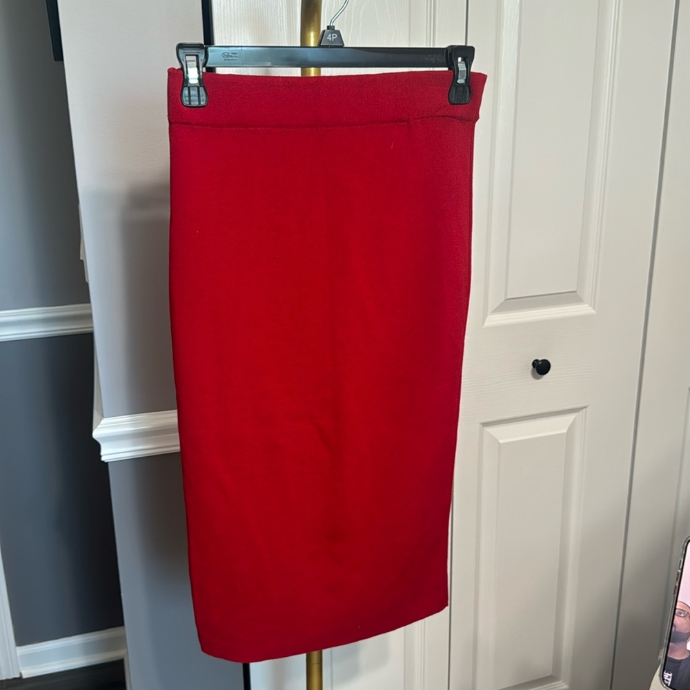 MNG Suit Collection Red Pencil Skirt Size Small